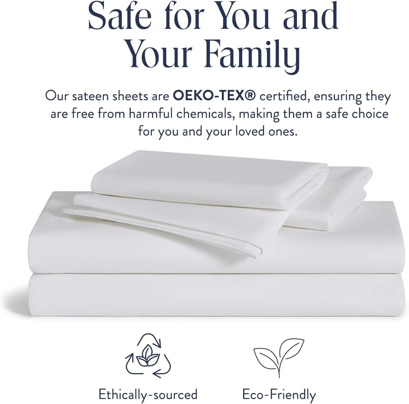 Brooklinen Luxury Sateen 4 Piece King Size Sheets Set in White - 100% Cotton Sateen Sheets - 1 Fitted Sheet, 1 Flat Sheet, 2 Pillowcases
