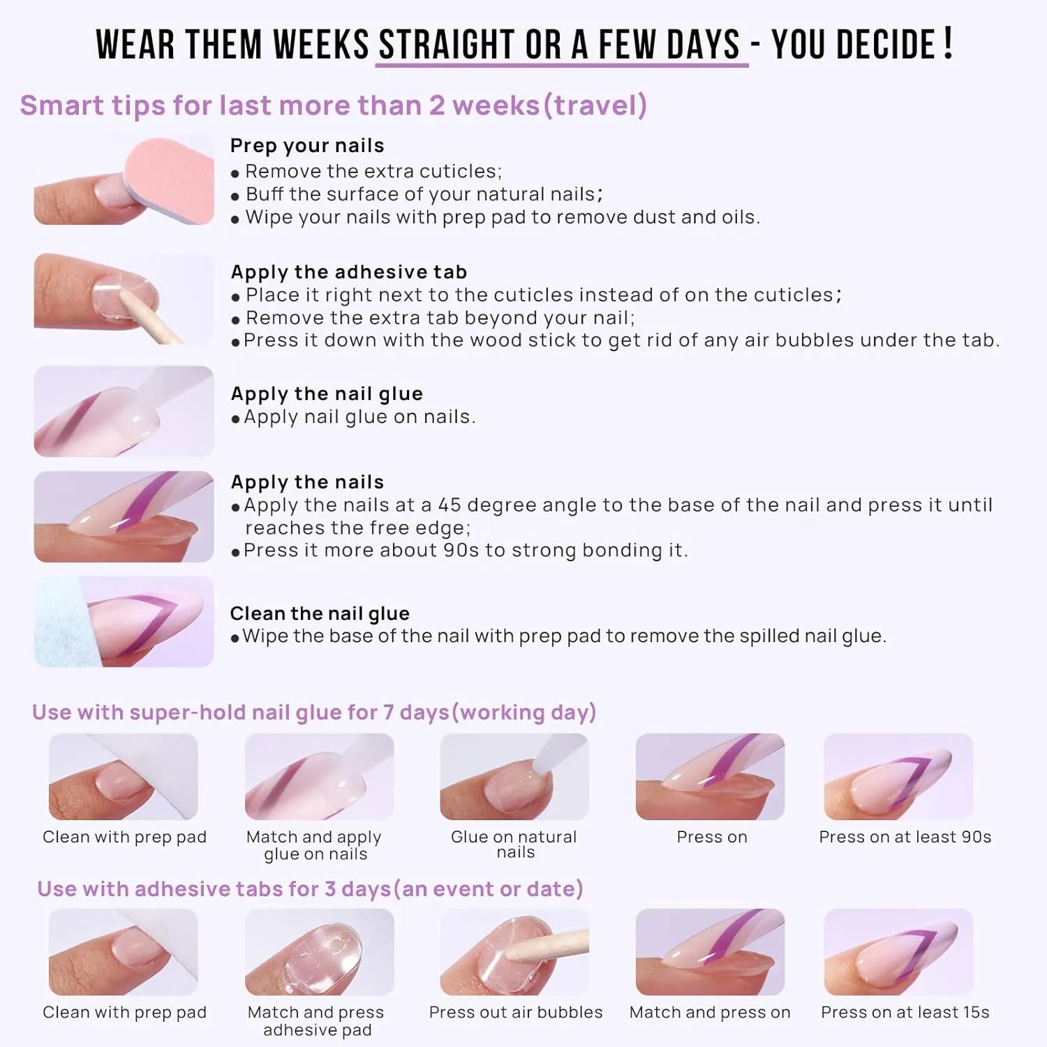 BTArtbox Press On Nails Almond - Deep Red Sparkly Stick on Nails, Glossy Fake Nail Tips Medium in 15 Size, Mystic Ruby