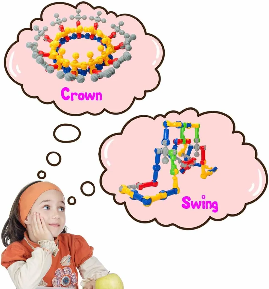 Building Blocks for Kids, 170 Pcs STEM Toys for Boys and Girls, Safe and Creative Toy for Age 3 , Educational Activities