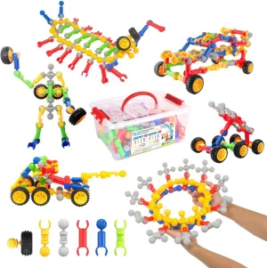 Building Blocks for Kids, 170 Pcs STEM Toys for Boys and Girls, Safe and Creative Toy for Age 3 , Educational Activities