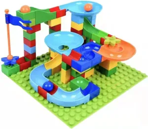 Building Blocks Marble Run Building Blocks Construction Toys Creative Large Building Bricks Toy Marble Race Puzzle Race Track Building Set for 3  Year Old Boys and Girls Learning Toy1