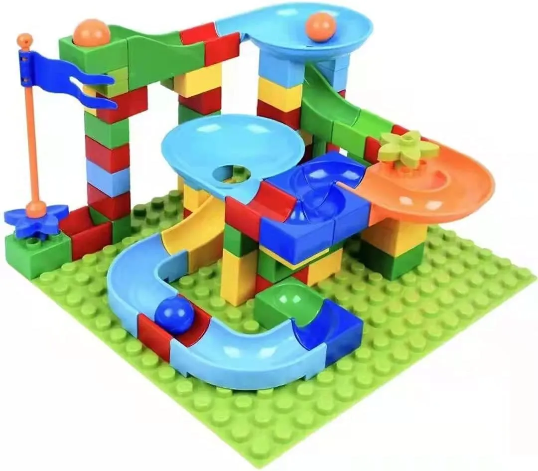 Building Blocks Marble Run Building Blocks Construction Toys Creative Large Building Bricks Toy Marble Race Puzzle Race Track Building Set for 3  Year Old Boys and Girls Learning Toy1