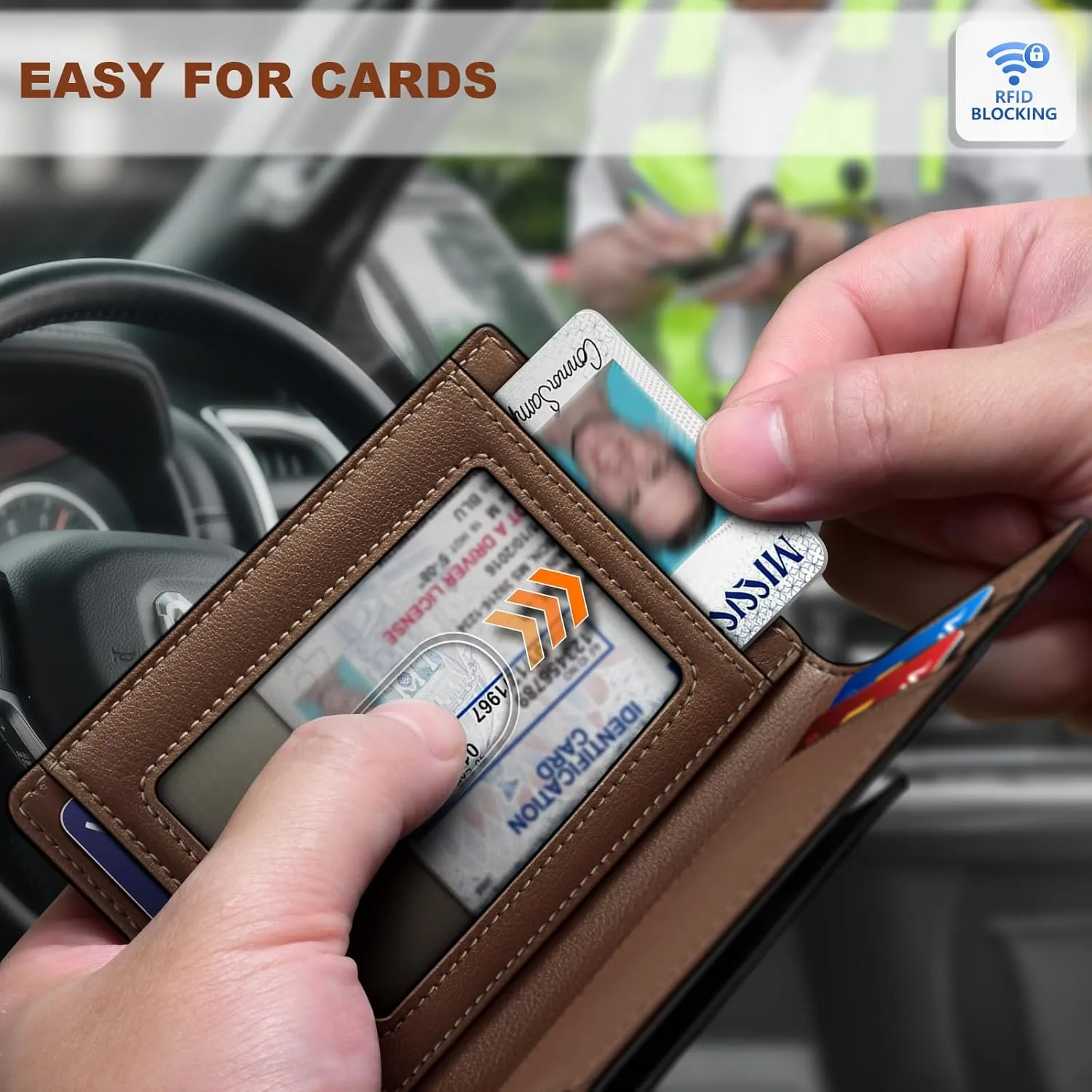 BULLIANT Magnetic Closure Slim Wallet-Genuine Leather Front Pocket Wallet for Men,RFID Blocking,Holds 12 Cards and Money Clip