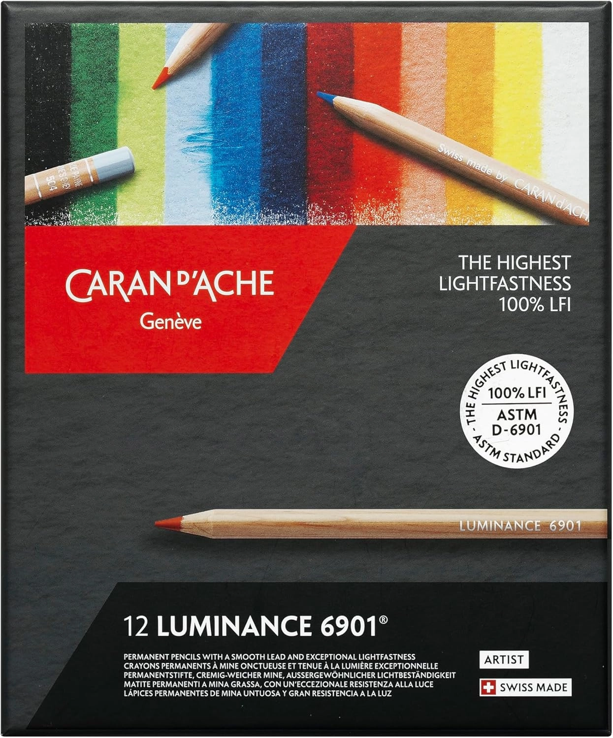 Caran d'Ache Box of 12 Colours LUMINANCE 6901™