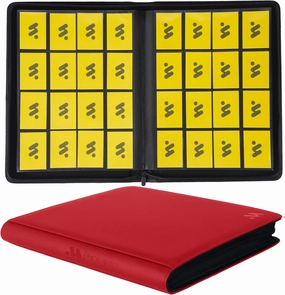 Card Binder 16 Pocket,Trading Card Binder Holds up to 1408 Cards with 44 Sleeves,Zipper Card Holder Album Compatible with TCG Card/Game Cards/Sports Card Red
