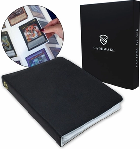 CARDWARE Premium Binder for Collectible and Trading Cards | 9 Pocket Trading Card Album | 360 Side Loading Pocket Binder for Yugioh, Pokemon, Magic: The Gathering and More (Eclipse Black)