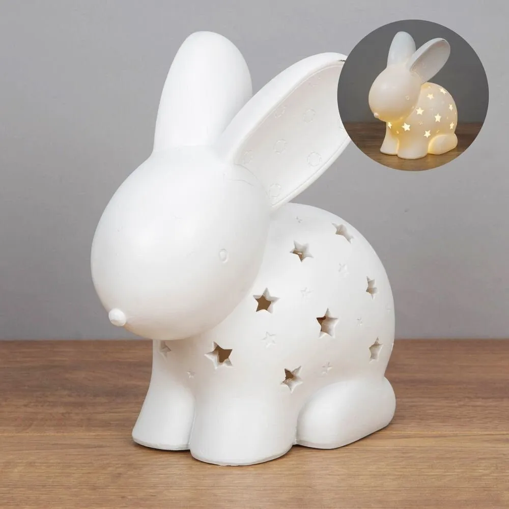 Ceramic Bunny Rabbit Night Light