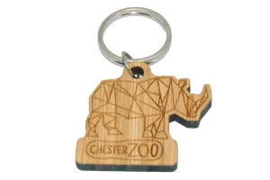 Chester Zoo Rhino Bamboo Keyring