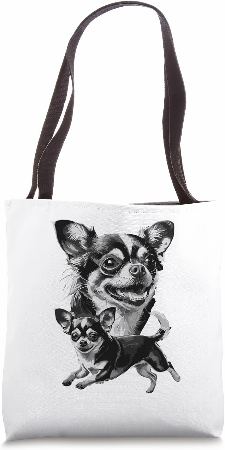Chihuahua Dog Lovers Cute Pet Illustration Tote Bag