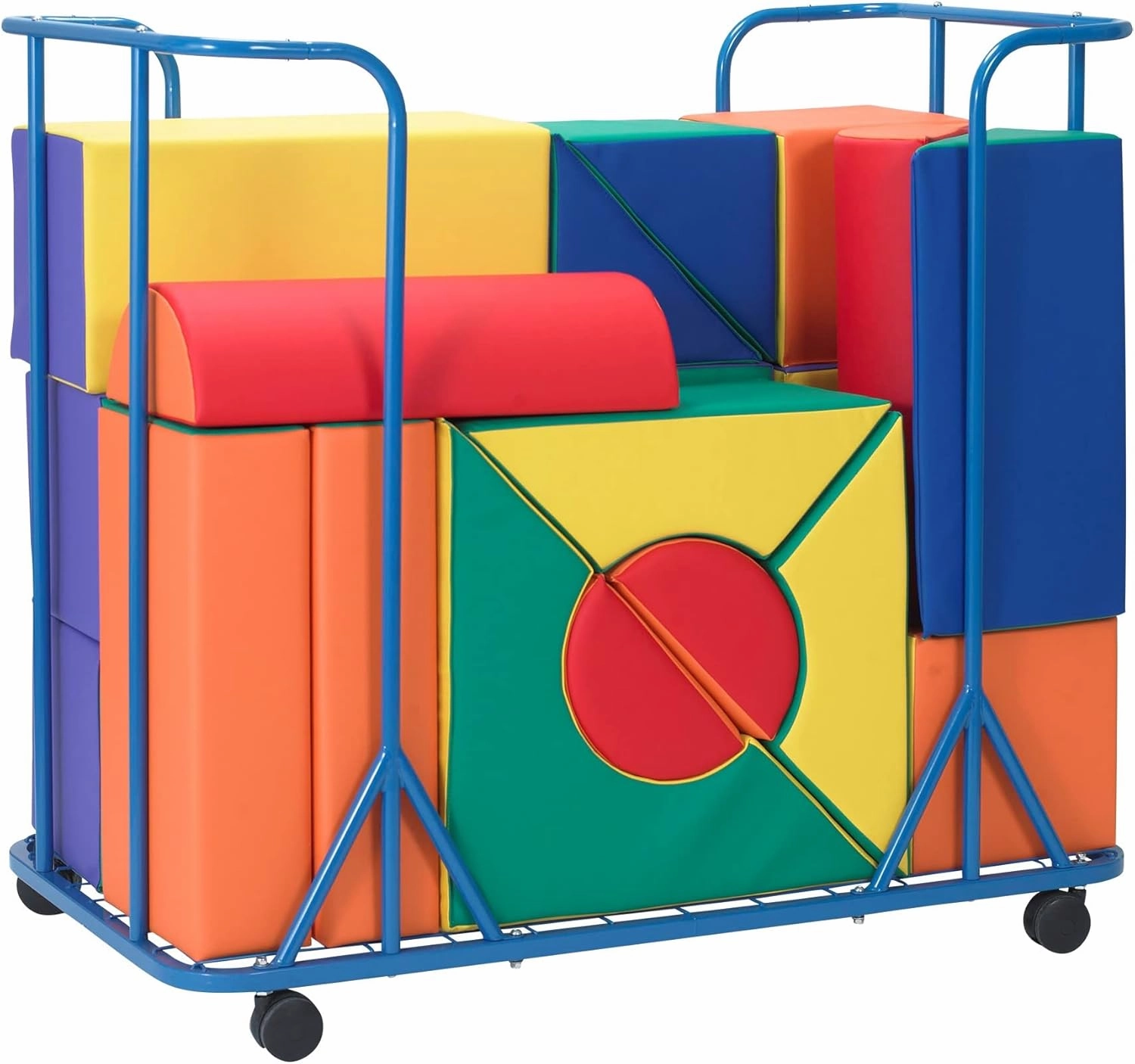 Children's Factory 12" Module Blocks, Set A, Multi-Colored, CF321-615, Kids and Toddler Big Foam Shapes for Building, 21 Piece Playroom or Daycare Set