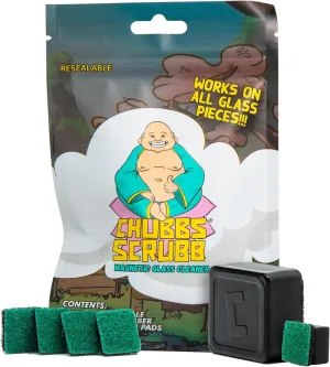 Chubbs Scrubb Magnetic Glass Cleaner Kit - Mini Magnet Scrubber for Hard-to-Reach Stains on Glass, Ceramic & Metal