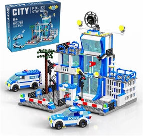 City Police Station Building Blocks Sets,570pcs City Police Station & Car Building Bricks Gift for Boys 6 