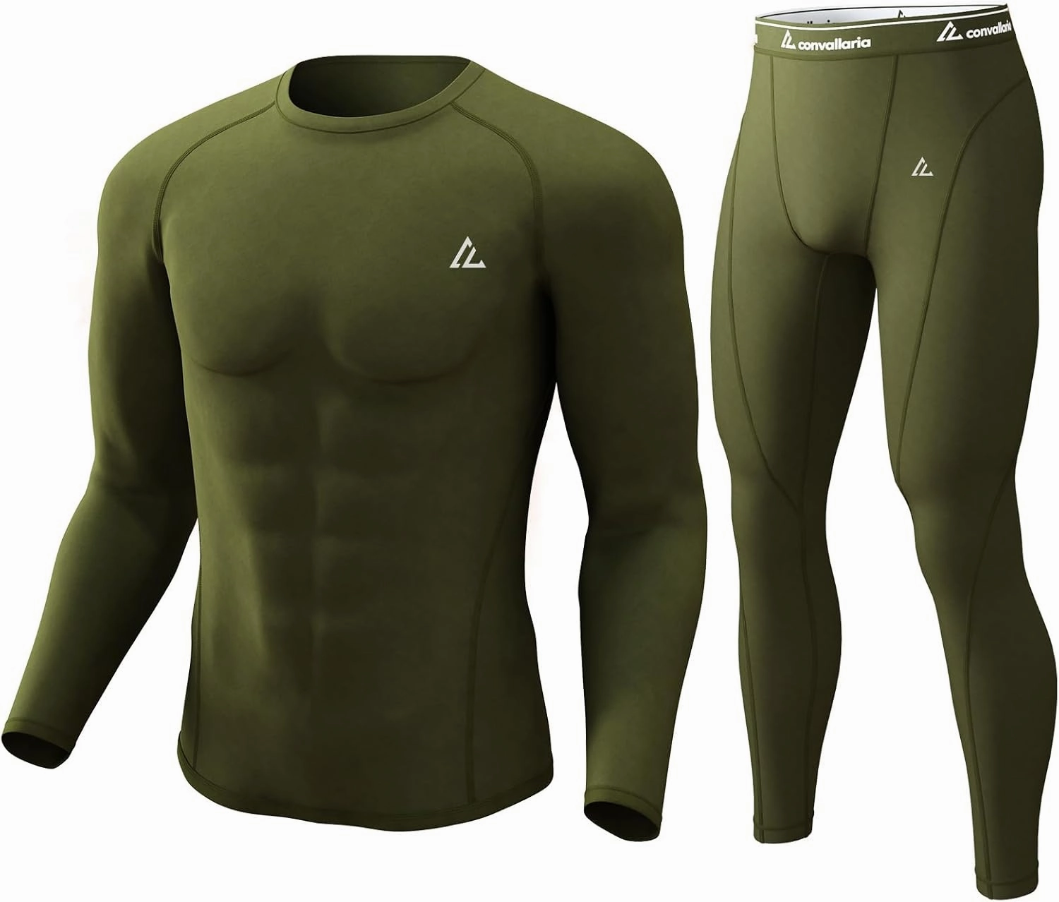CL convallaria Thermal Underwear for Men Long Johns Fleece Lined Hunting Gear Set Base Layer for Cold Weather XS-4XL