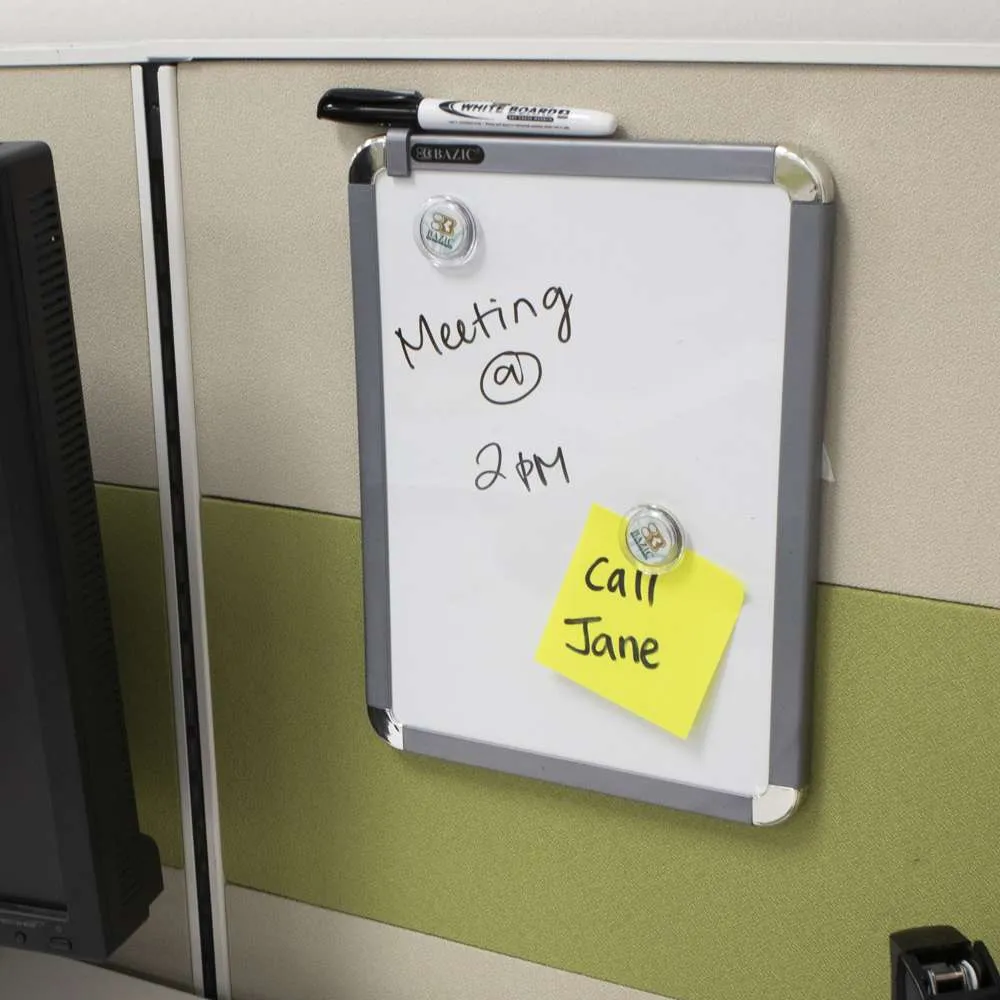 CLASSIQUE Magnetic Dry Erase Board 8.5" X 11" w/ Marker & 2 Magnets