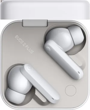 CMF Buds 2 Plus Wireless Earbuds Adaptive Active Noise Cancelling, Hi-Res Audio Bluetooth Headphones, 12mm Drivers for Deep Bass, 61.5H Playtime, Waterproof Sport Ear Buds with 6 Mics, LightGrey