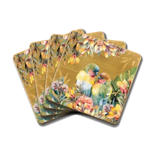 Coaster Set - Sunset Love Birds