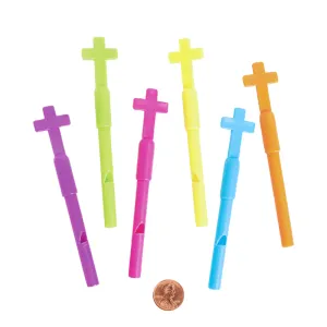 Colorful Cross Whistles (144 total mazes in 2 bags) 10¢ each