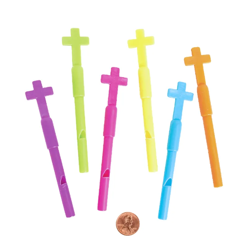 Colorful Cross Whistles (144 total mazes in 2 bags) 10¢ each