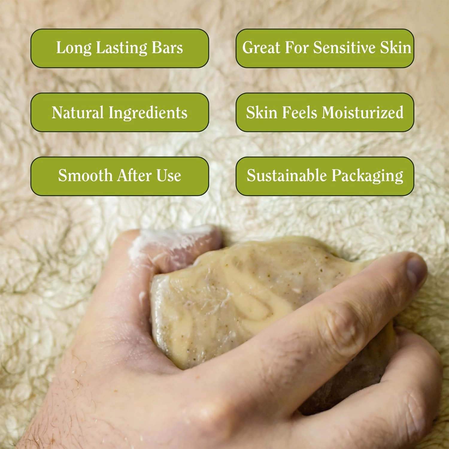Compass Soap Natural Soap for Men | Skin-Friendly & Chemical-Free Hand Made Soap Bar Gift Set | Best Exfoliating and Cleansing Bar Soap for Men | 5 Oz. Variety Pack of 5