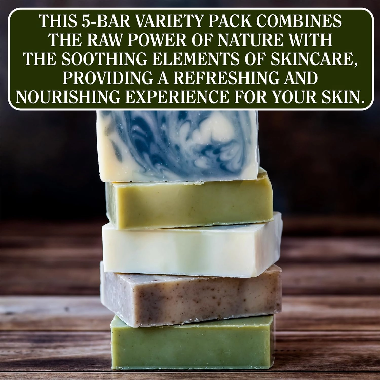Compass Soap Natural Soap for Men | Skin-Friendly & Chemical-Free Hand Made Soap Bar Gift Set | Best Exfoliating and Cleansing Bar Soap for Men | 5 Oz. Variety Pack of 5