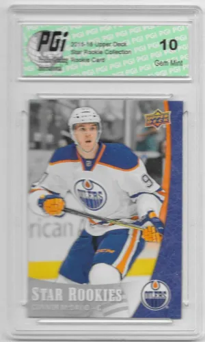 Connor McDavid 2015-16 Upper Deck Star Rookies #1 Rookie Card PGI 10