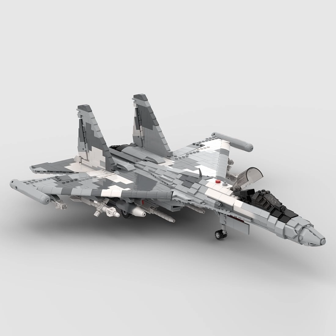 ConsoleXpress Su-35 Fighter Jet Building Blocks Model, 2010PCS 1/35 Scale MOC Creative Plane Military Aircraft Model Display Set, Collectible Gifts Set for Adults, MOC-196507