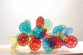 Constructa Interlocking Plastic Disc Toy Building Set, 50 Pieces