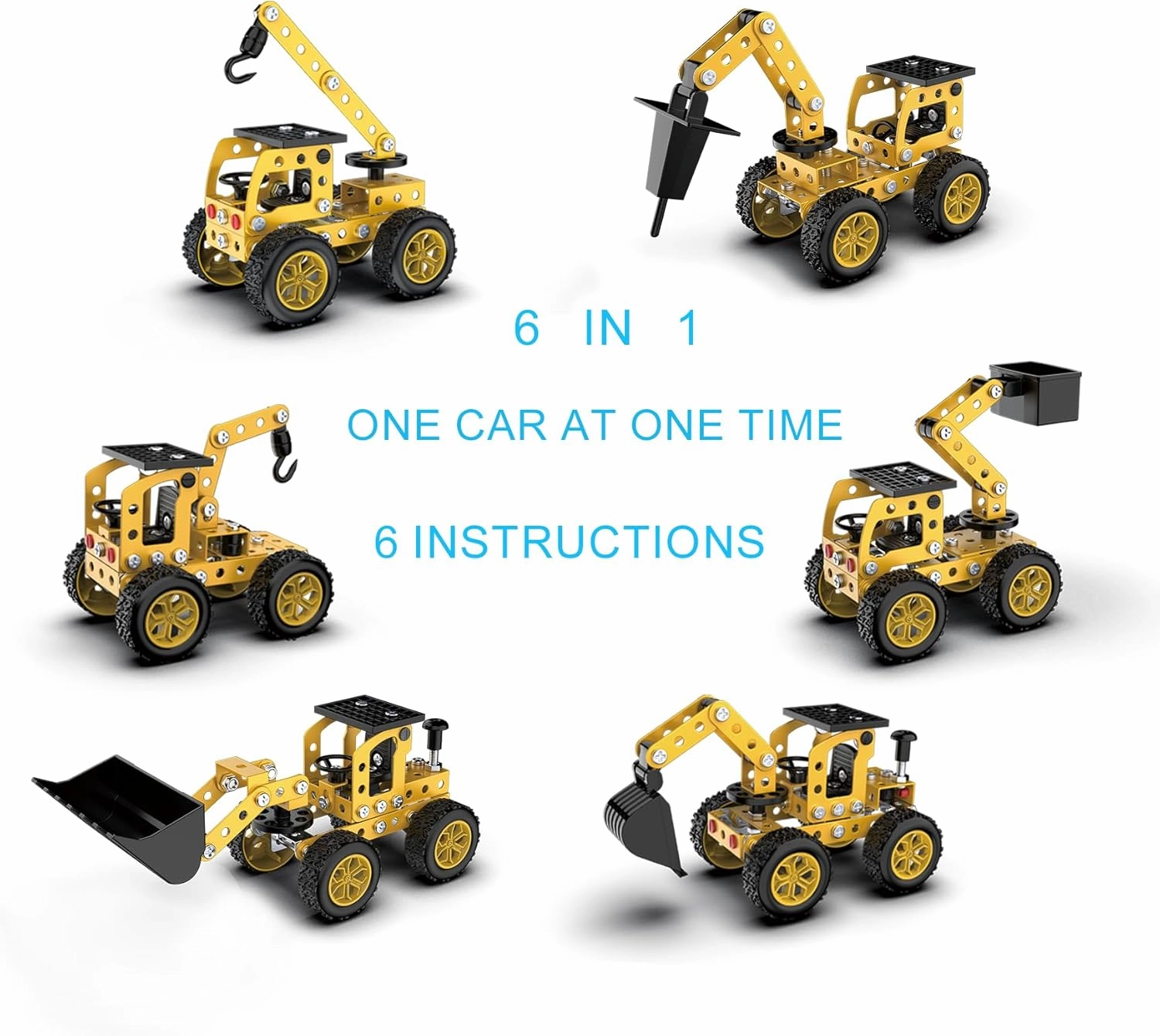 Construction Kits Stem Metal 3D Puzzle Machine Vehicle Model Car Construction Set Toy Parent-Child Interaction Play Sets Gifts for Children Age 4-16 Years