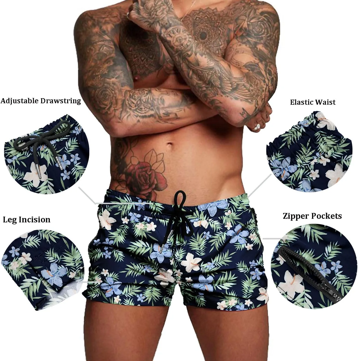 COOFANDY Men's Swim Trunk Swimwear Bathing Suit Swimsuit Board Beach Sport Short S-XXL