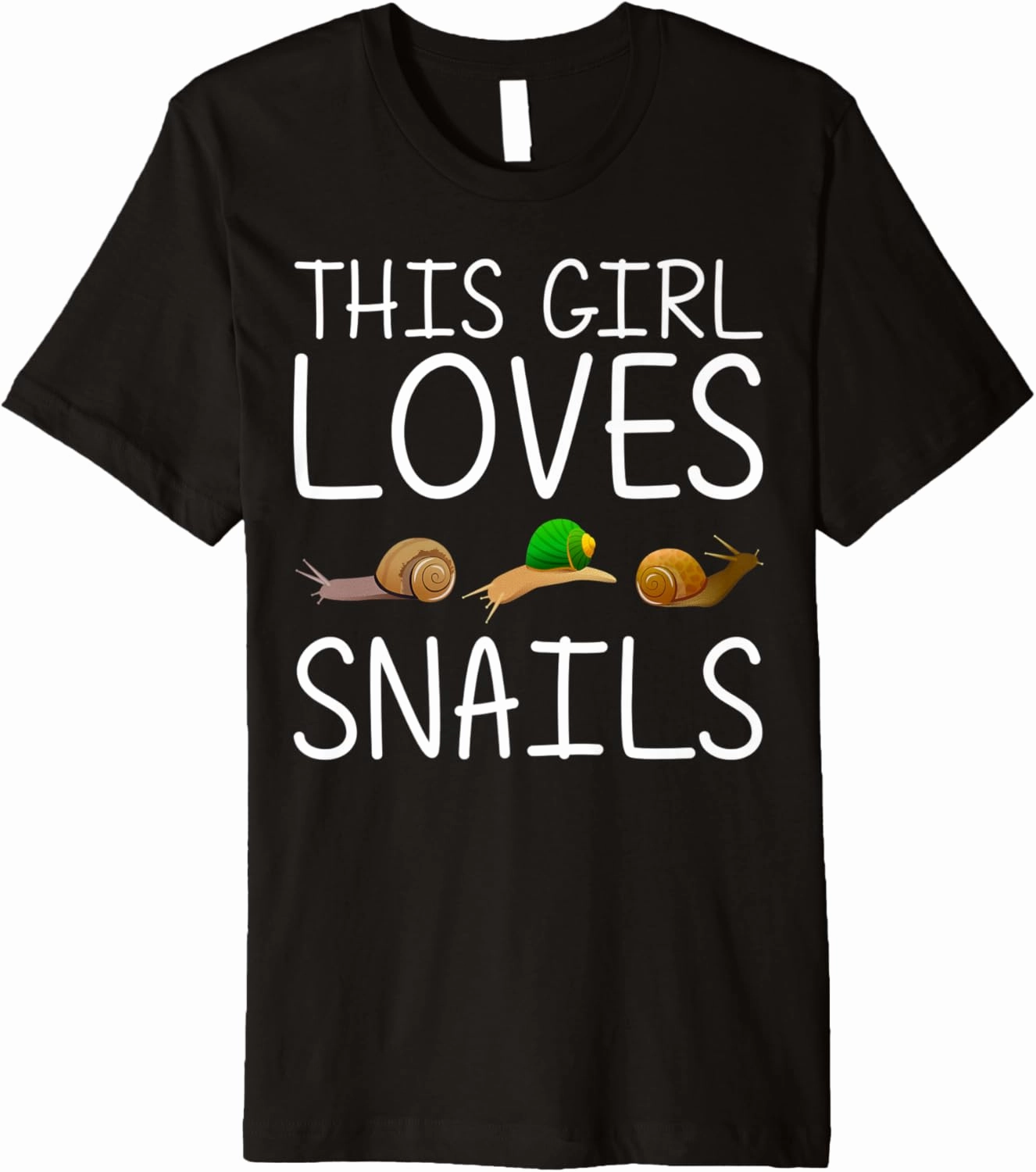 Cool Snail Art For Girls Kid Slug Trumpet Land Garden Animal Premium T-Shirt