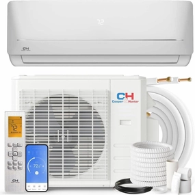 Cooper & Hunter 18,000 BTU, 230V 19 SEER Ductless Mini Split AC/Heating System Pre-Charged Inverter Heat Pump with 16ft Installation Kit