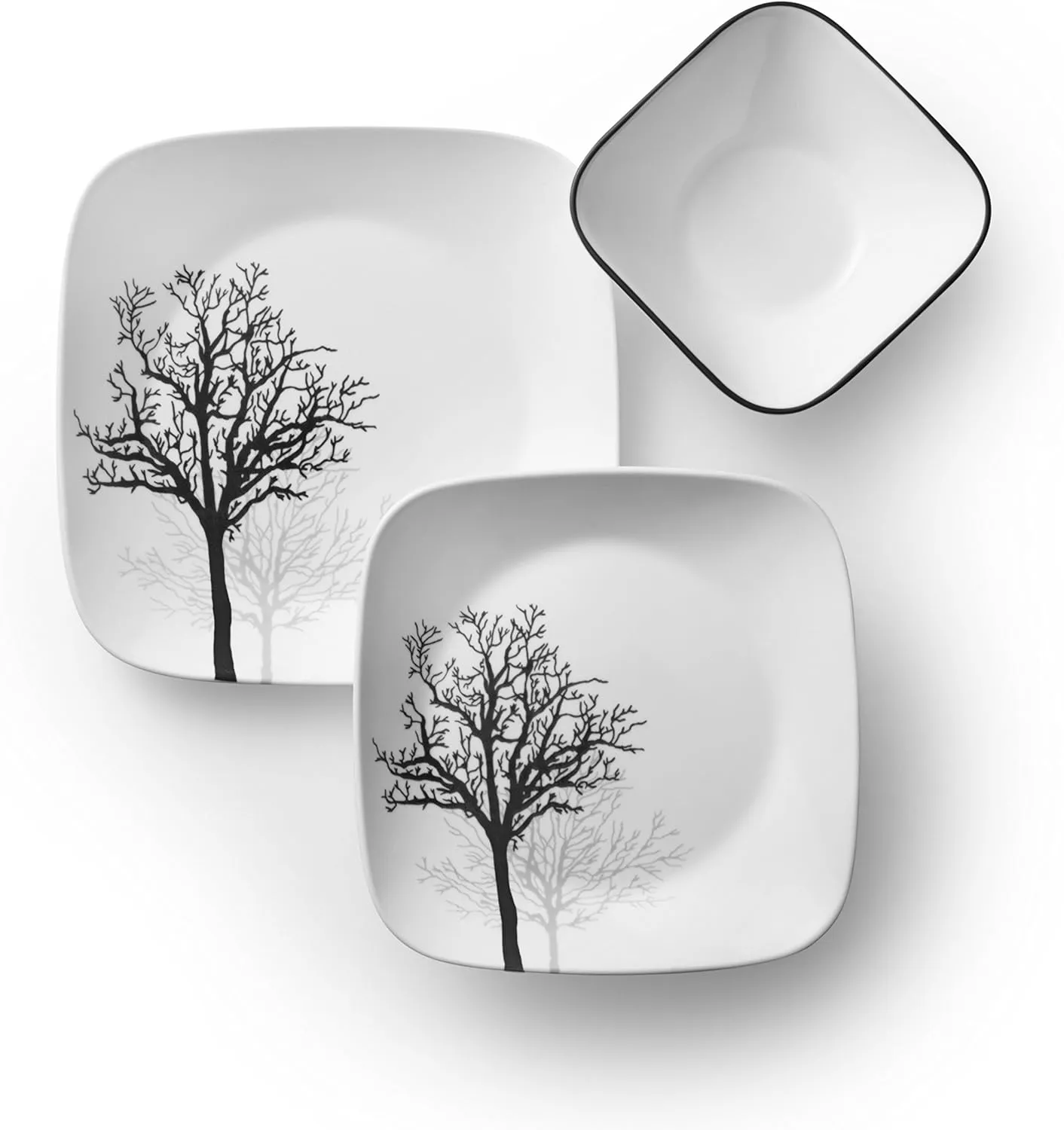 Corelle Vitrelle 18-Piece Service for 6 Dinnerware Set, Triple Layer Glass and Chip Resistant & 4-Pc Meal Bowls Set, Service for 4, Durable and Eco-Friendly 9-1/4-Inch Bowls