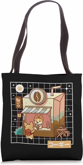 Corgi Dog Lover Kawaii Pembroke Welsh Cute Japanese Anime Tote Bag