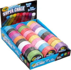 Crayola Washable Outdoor Super Chalk Tray, 30 Count