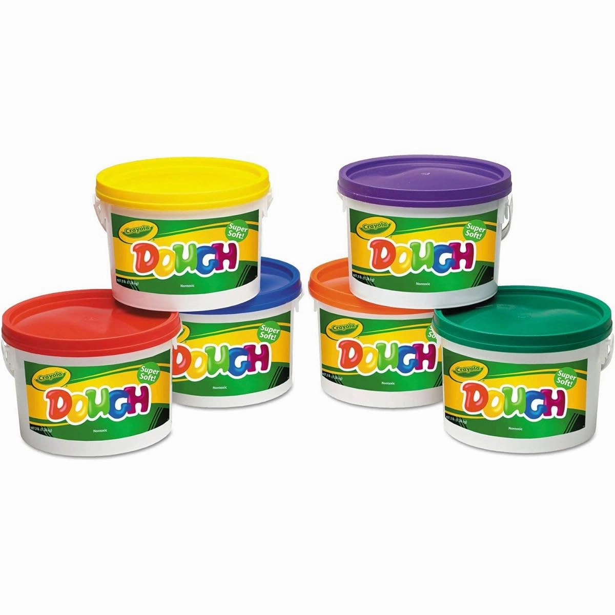 Crayola BIN570016 Super Soft Modeling Dough, Assorted Colors, Pack of 6