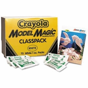 Crayola Model Magic Self-Cure Modeling Compound, 75 oz Pouches per Box, White