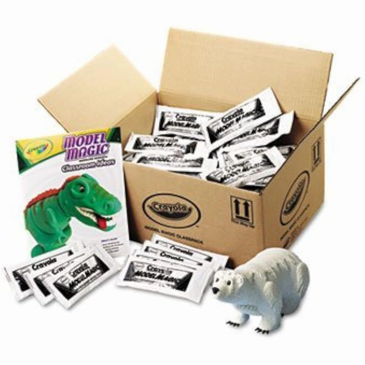 Crayola Model Magic Self-Cure Modeling Compound, 75 oz Pouches per Box, White