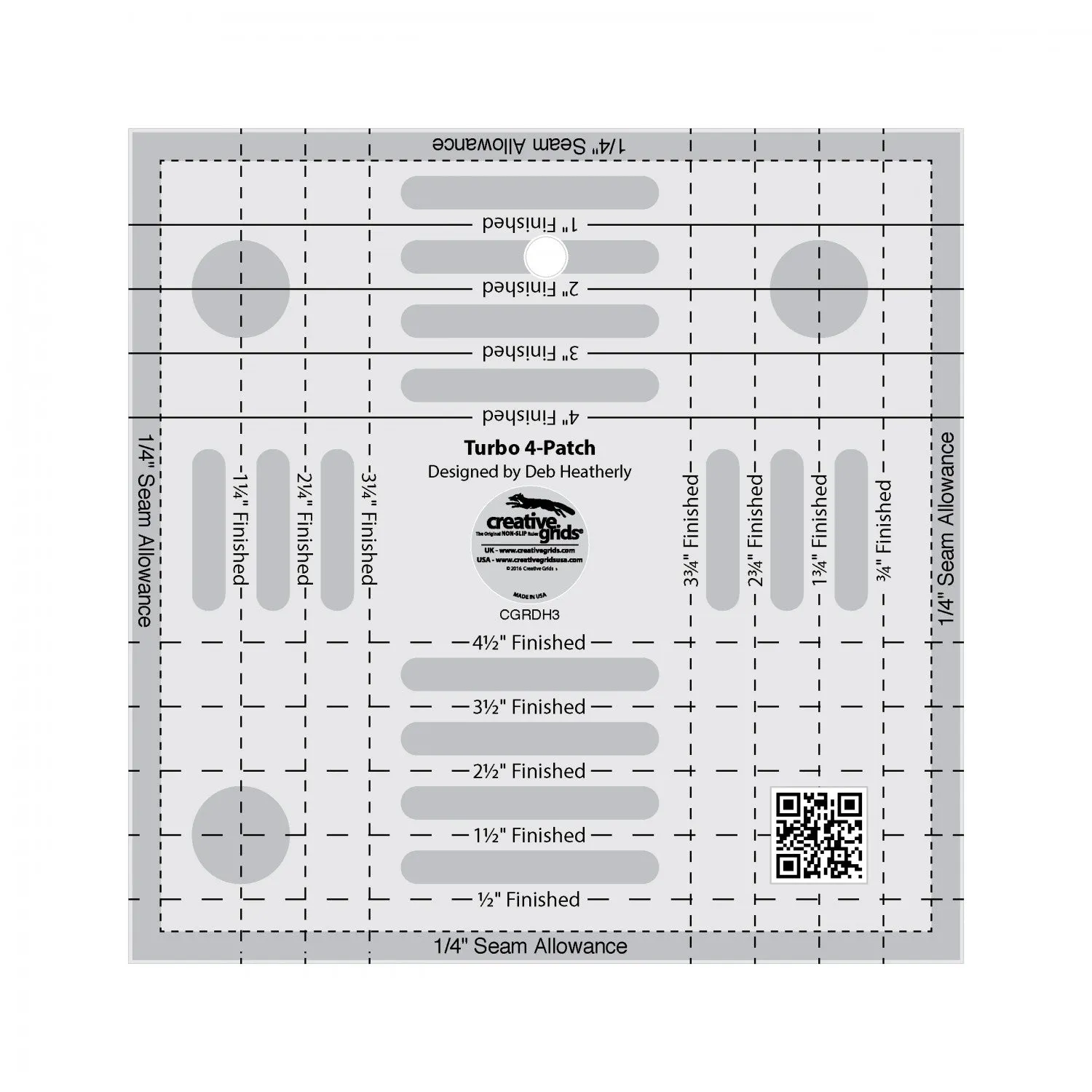 Creative Grids Turbo 4-Patch Template # CGRDH3  Sku 48630