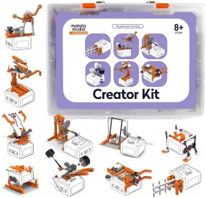 Creator Kit for VinciBot Robotic with 434  Building Blocks & 20 Building Cases for Kids School STEM Education Class, DIY Science Experiment Kit for Kids Ages 8-12
