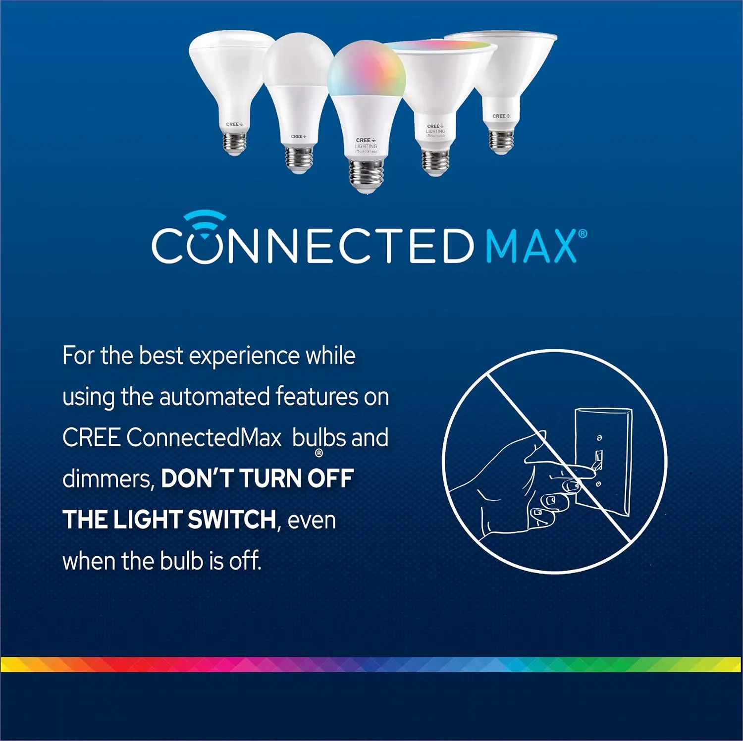 Cree Connected Max Smart Remote Control & Dimmer, Remote Control Dimmer, Compatible with Any Connected Max Smart Bulb, Bluetooth   WiFi, White, 1 Remote