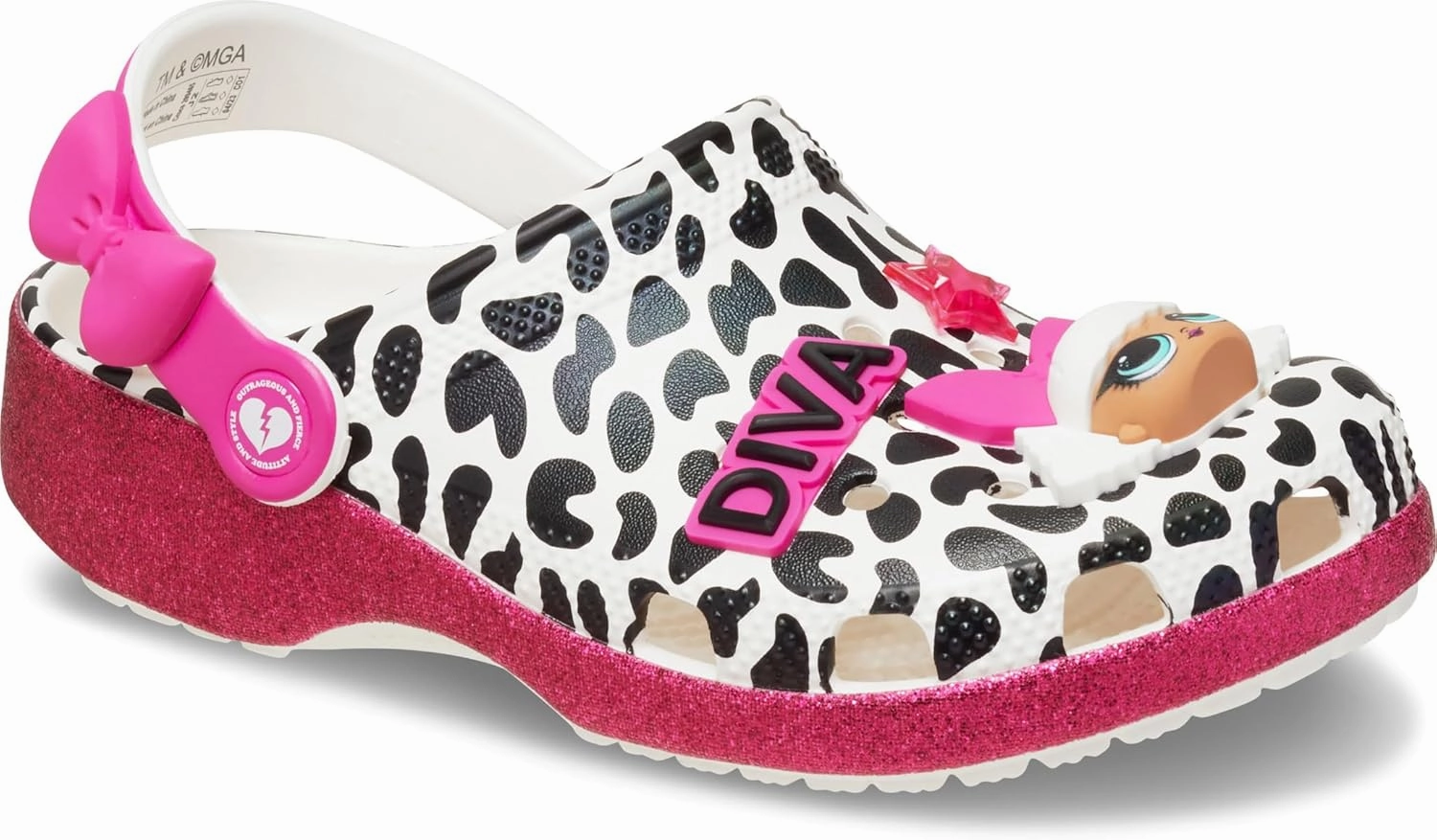 Crocs Kids LOL Surprise Diva Classic Toddler Clogs – Glitter Outsole – EVA Outsole & Midsole – Crocs Comfort™