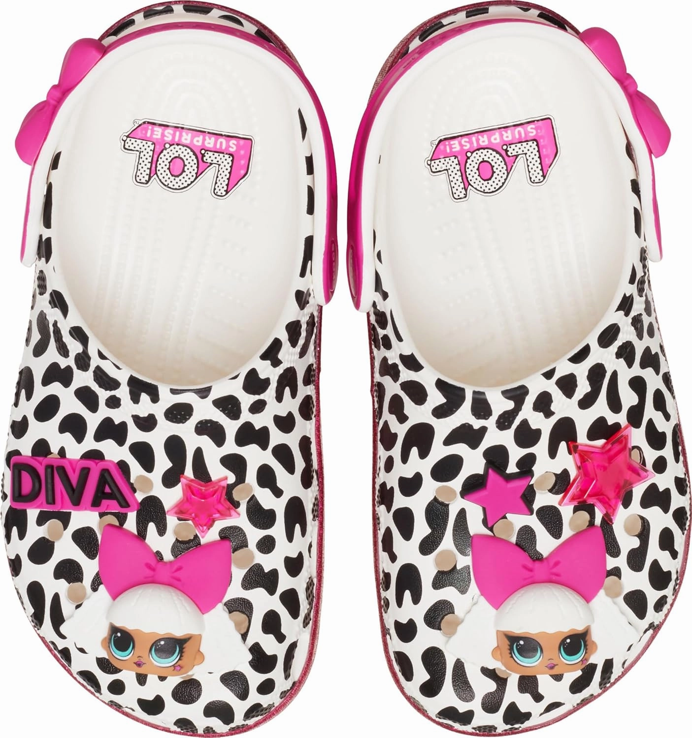 Crocs Kids LOL Surprise Diva Classic Toddler Clogs – Glitter Outsole – EVA Outsole & Midsole – Crocs Comfort™