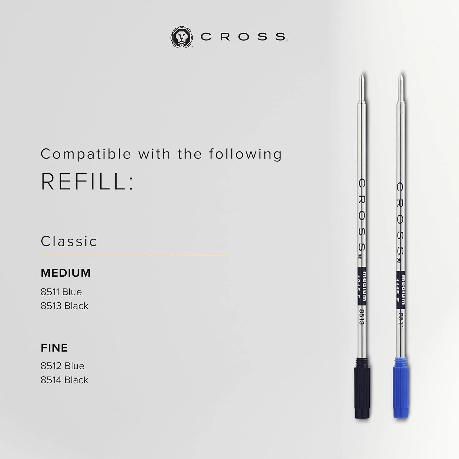 Cross Calais Refillable Ballpoint Pen Presented in a Luxury Gift Box - Medium Point, Black Ink, Matte Metallic Midnight Blue