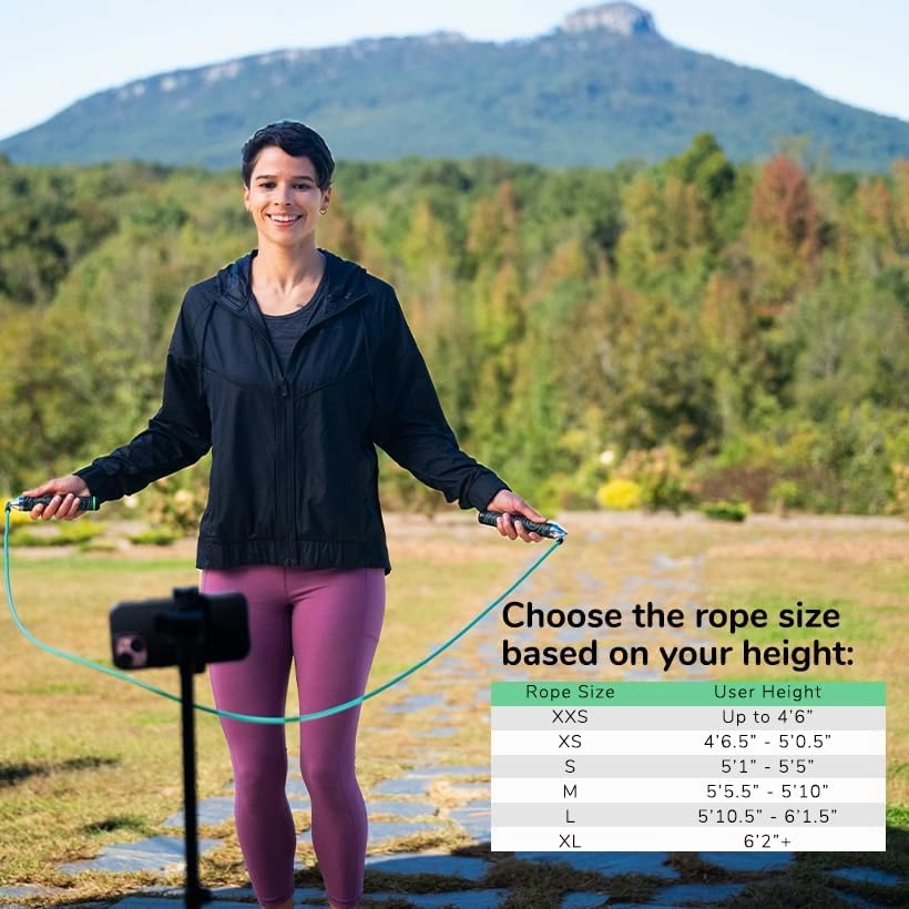 Crossrope AMP 2.0 Smart Jump Rope Set with 1/4 LB, 1/2 LB & 1LB Jump Ropes – Bluetooth-Connected, High-Intensity Jump Rope Fitness Training for High Calorie Burn and Cardio - Membership Required