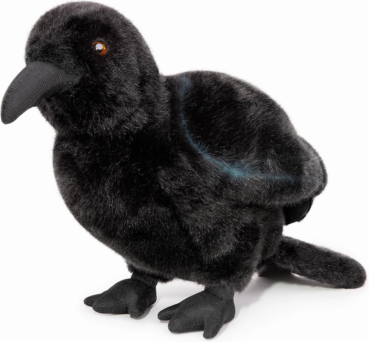 Crow Stuffed Animals - Realistic Standing Black Raven Plush Toy 10inch, Soft Plush Toy Crow Wild Animal Dolls, Cute Little Bird Raven Plush as Gift for Your Friends