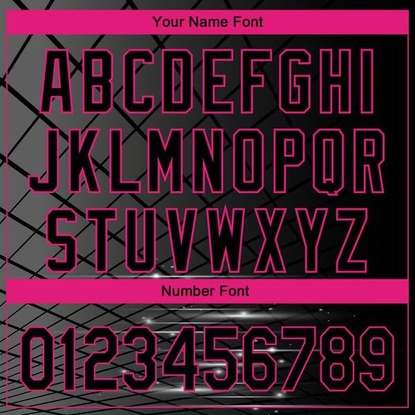 Customize Name,Custom Jersey, Polo Sport, Black Hot Pink 3D Pattern Design Billiards Performance Polo