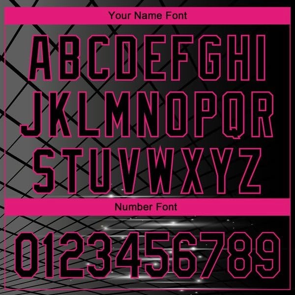Customize Name,Custom Jersey, Polo Sport, Black Hot Pink 3D Pattern Design Billiards Performance Polo