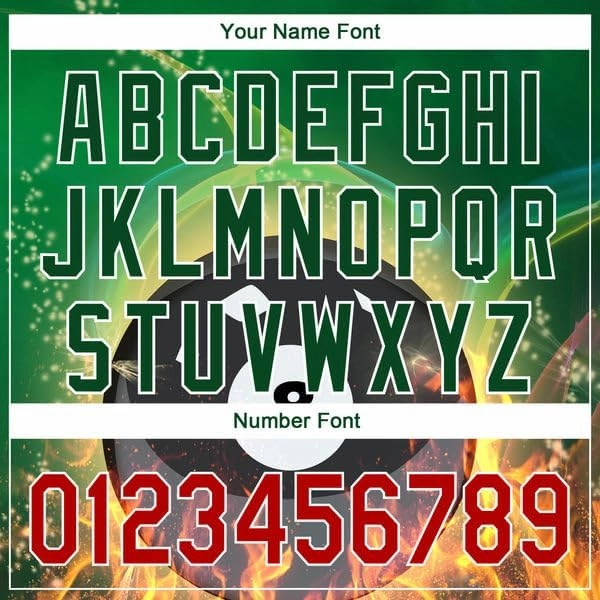 Customize Name,Custom Jersey, Polo Sport, Green Red-White 3D Pattern Design Flame Billiards 8 Ball Polo