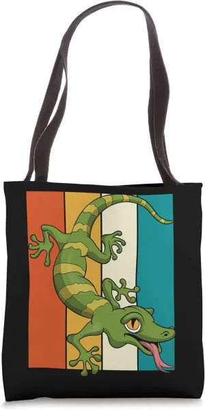 Cute Animal Pet Lizard Reptile Lover Retro Gecko Tote Bag