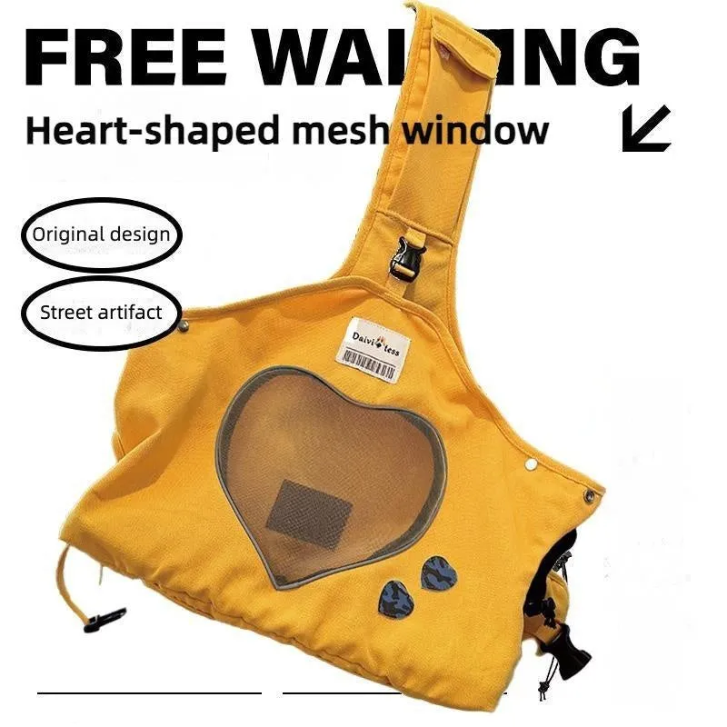 Cute Animal Shaped Pet Canvas Shoulder Bag Carrier for Cats & Dogs